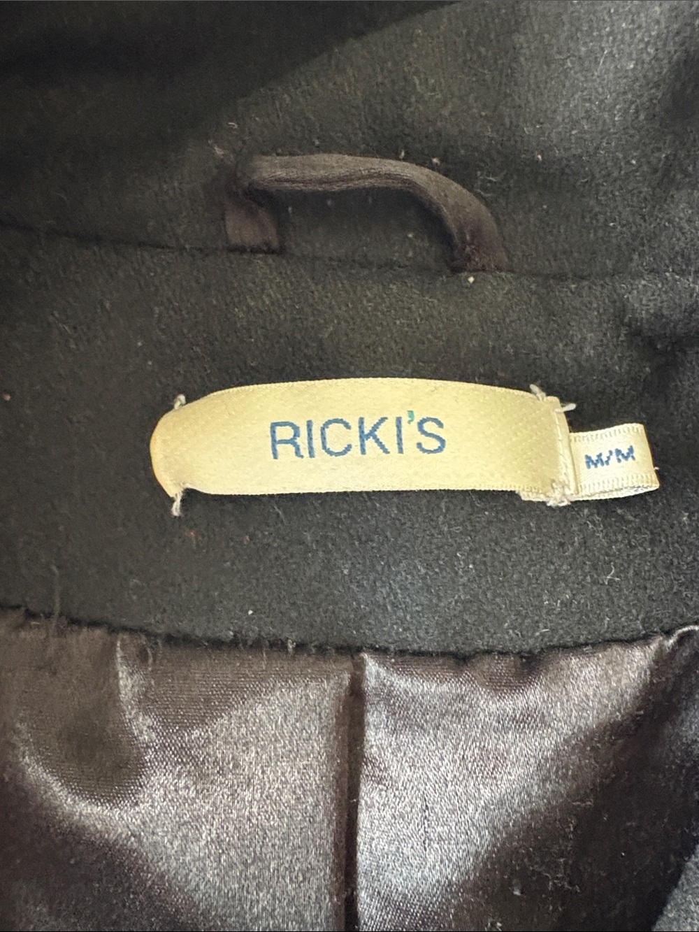 Ricki's Black Single-Breasted Wool Trench Coat - Picture 2 of 7